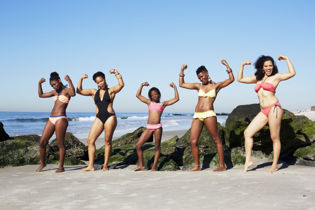 Black women in bikinis