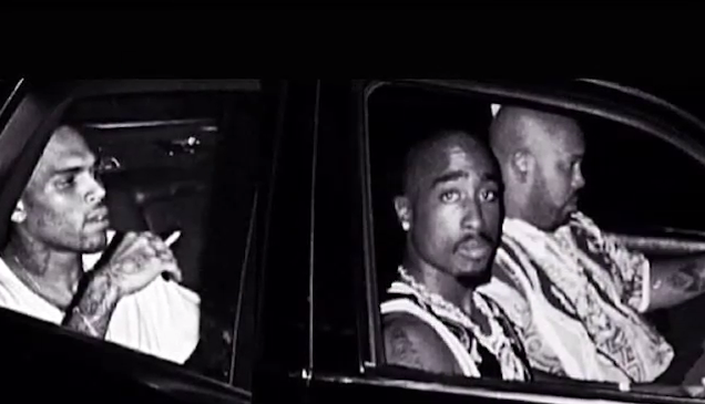 Chris Brown Posts A Photo Of Himself In The Car With Tupac The Night He Was Shot