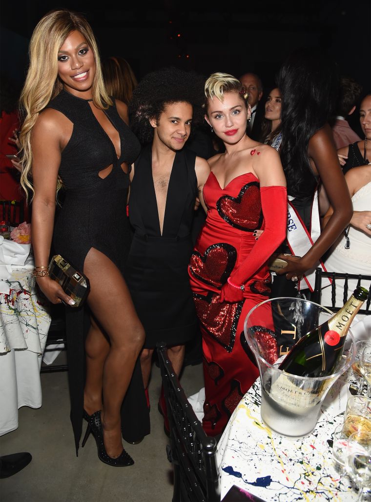Laverne Cox, Tyler Ford & Miley Cyrus