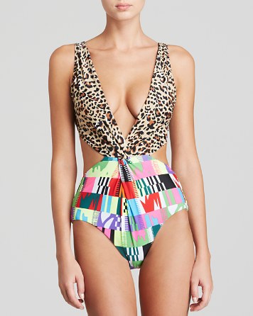 Mixed Print Swimsuit