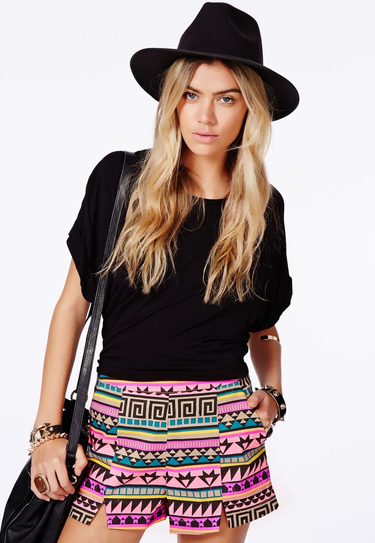 Aztec Print Shorts