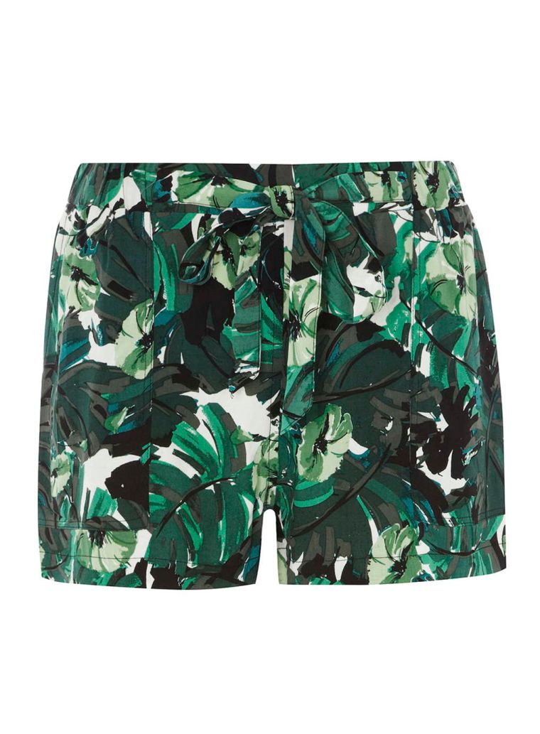 Leaf Print Shorts