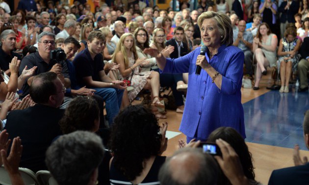 Hillary Clinton Campaigns In New Hampshire