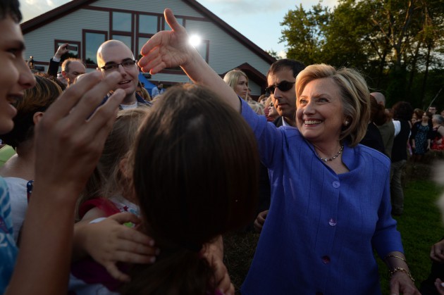 Hillary Clinton Campaigns In New Hampshire