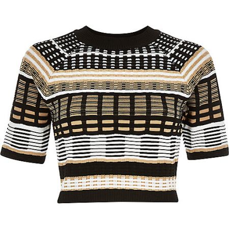 Geo Print Crop Top