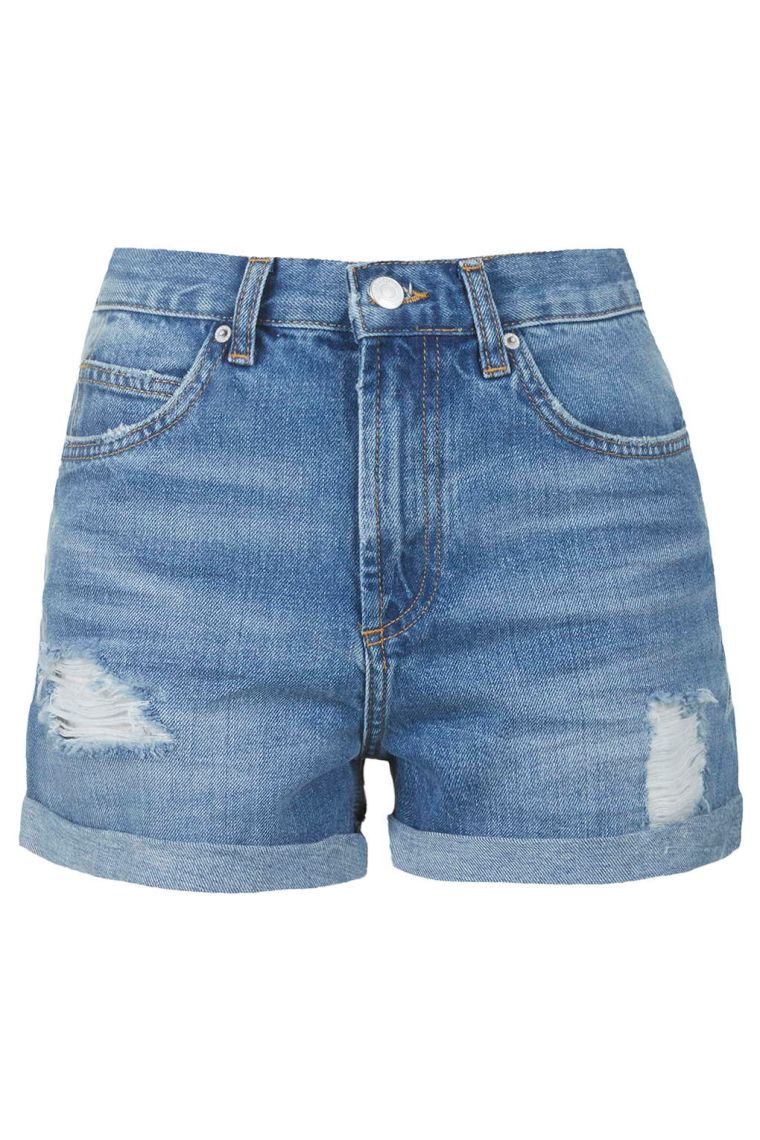 High-Waisted Denim Shorts