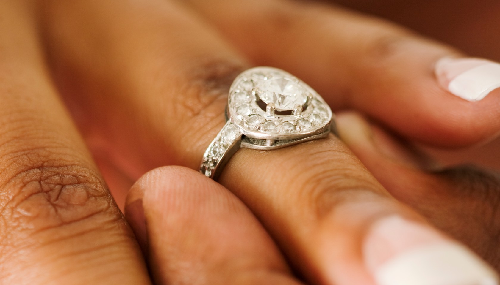 Black couple getting engaged.