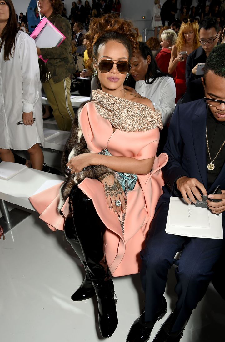 Rihanna at Dior Fashion Show
