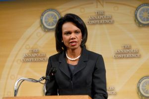 Secretary of State Condoleezza Rice makes a closing...