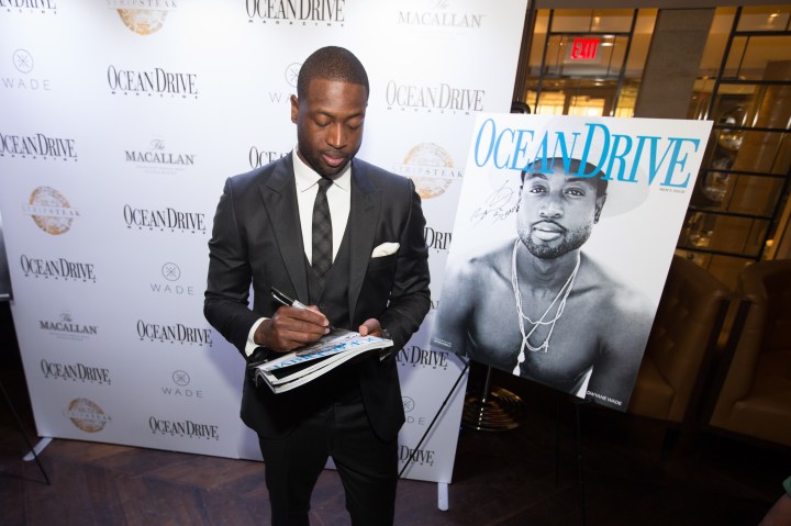 Ocean Drive Magazine Celebrates its October Men's Issue with Dwyane Wade at StripSteak by Michael Mina at Fontainebleau