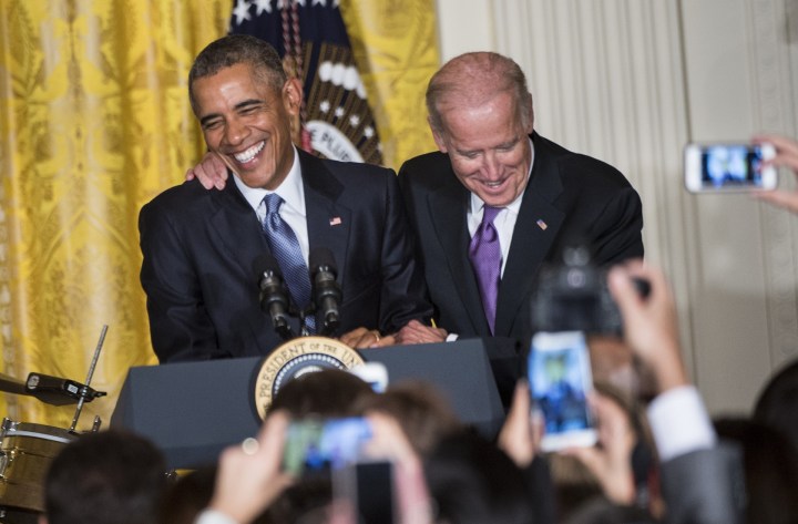 Barack Obama & Joe Biden. Well miss their bromance.