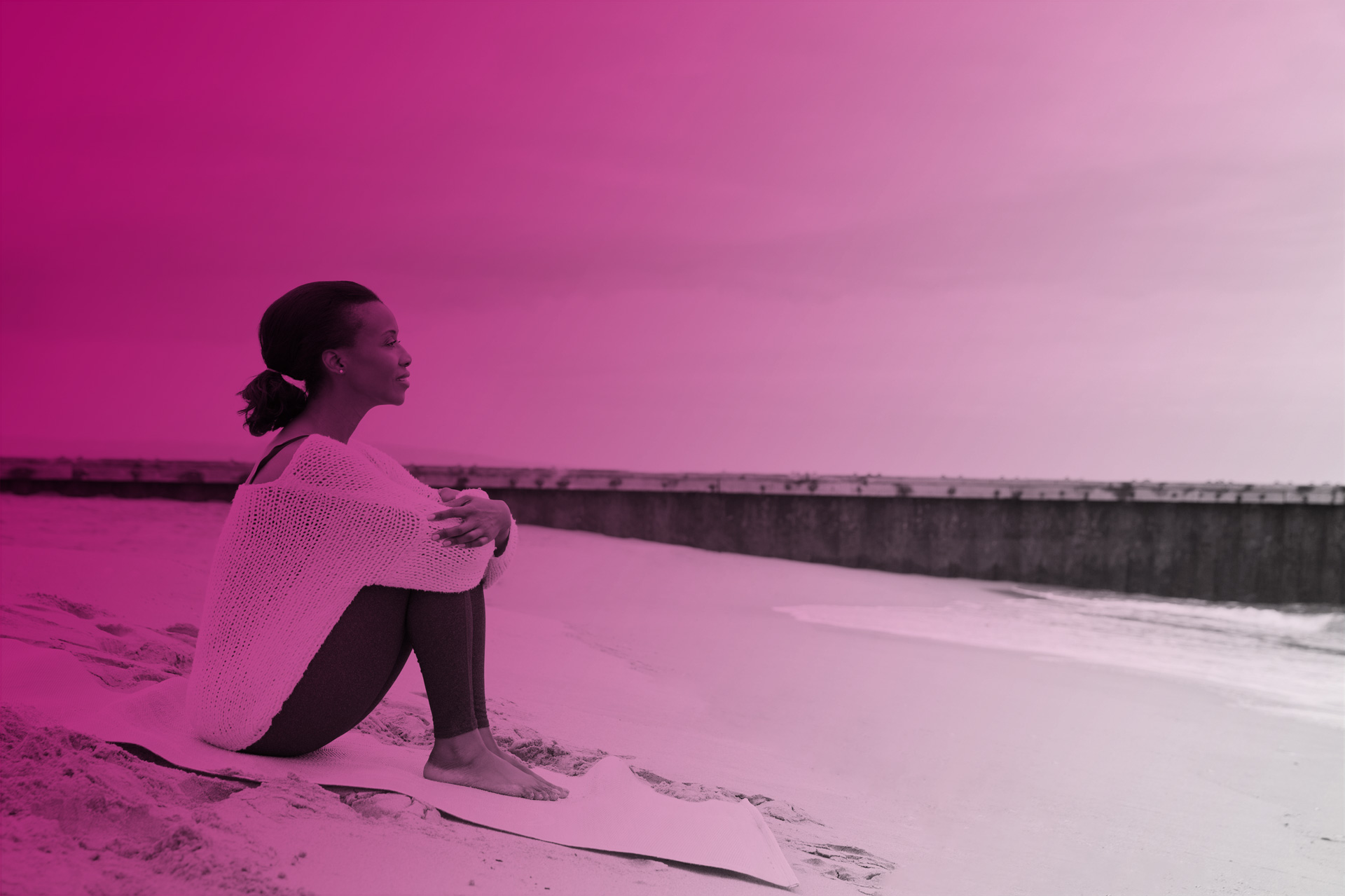 Black Woman On A Beach