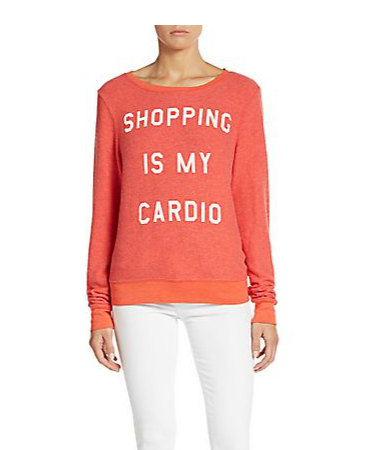 Shopping Is My Cardio Graphic Sweatshirt