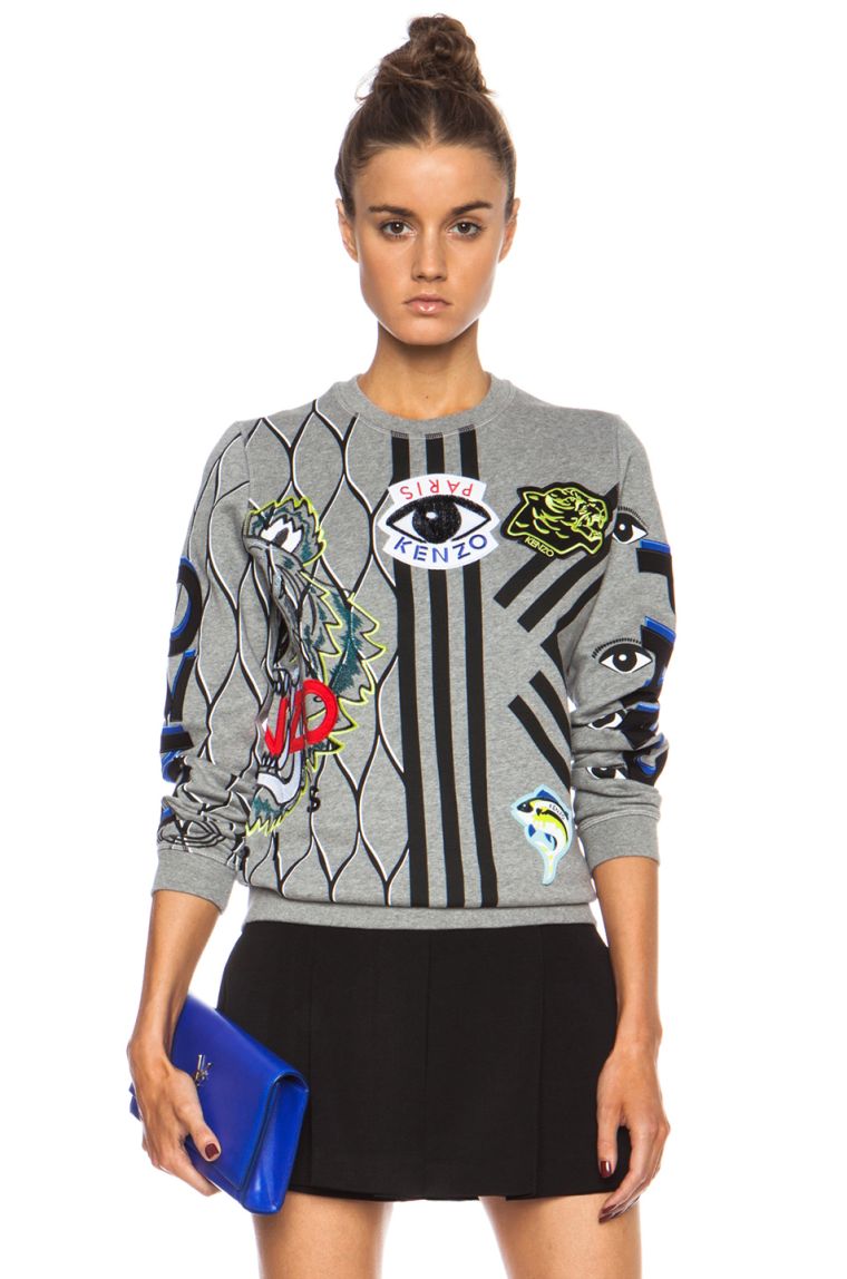 Mixed Print Graphic Sweatshirt
