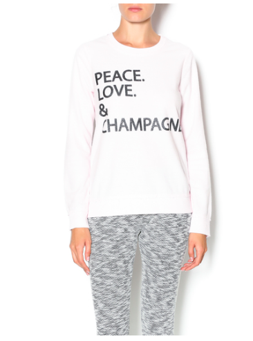 Peace, Love and Champagne Sweatshirt