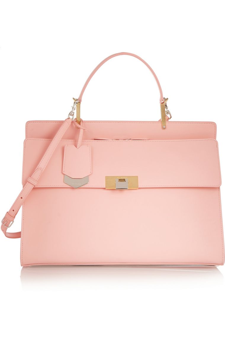 Pink Leather Shoulder Bag