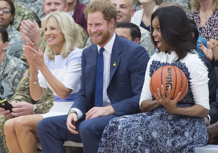 First Lady Michelle Obama and Prince Harry