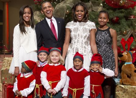 The Obamas In The Holiday Spirit