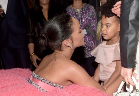 Blue Gets A Hug From RiRi