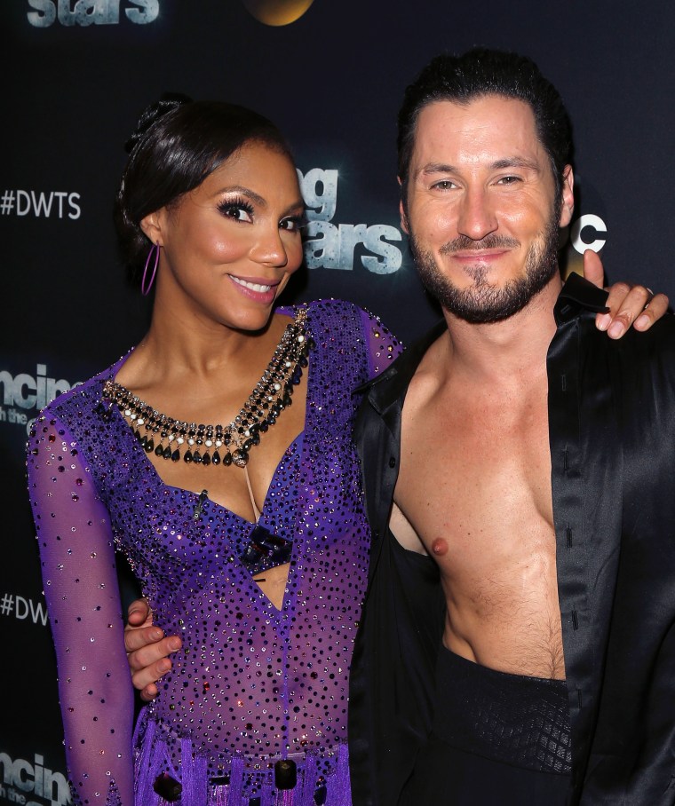 Tamar Braxton & Val Chmerkovsky After Their 'DWTS' Performance Monday.