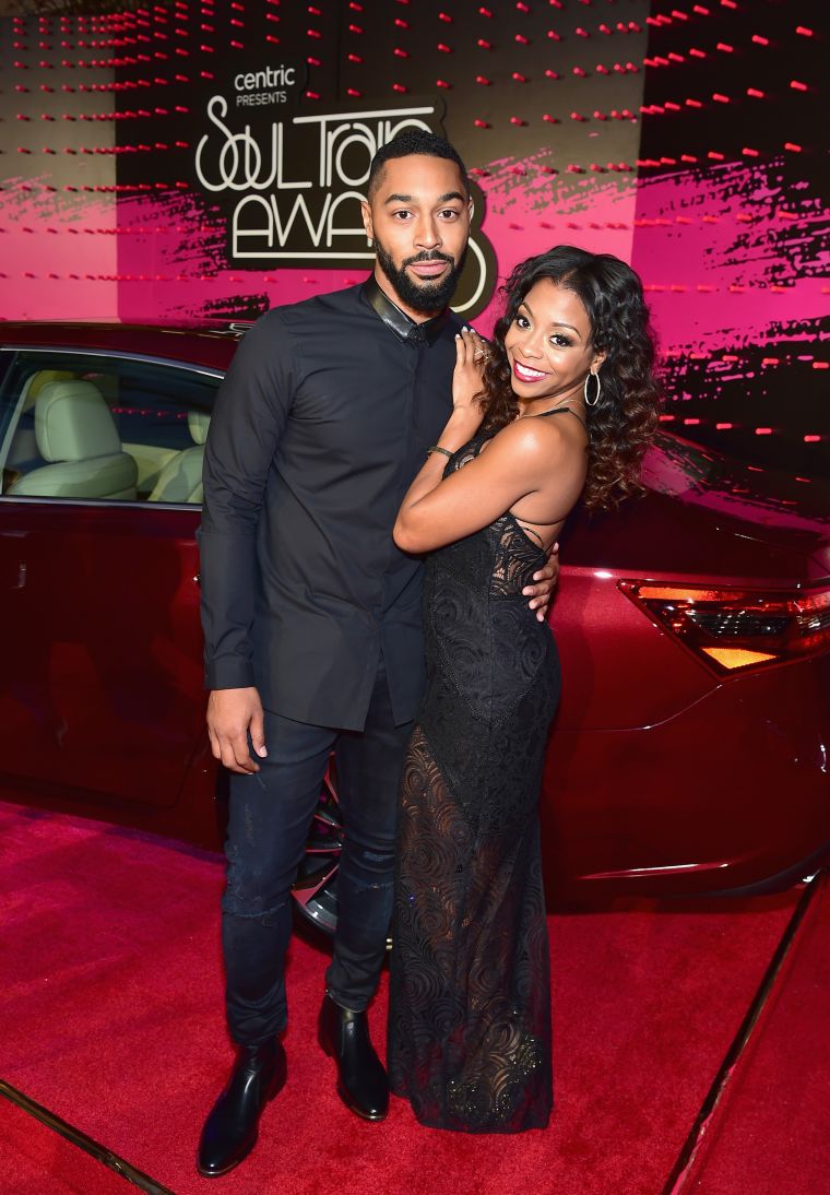 Actor/comedian Tone Bell (L) and actress Bresha Webb