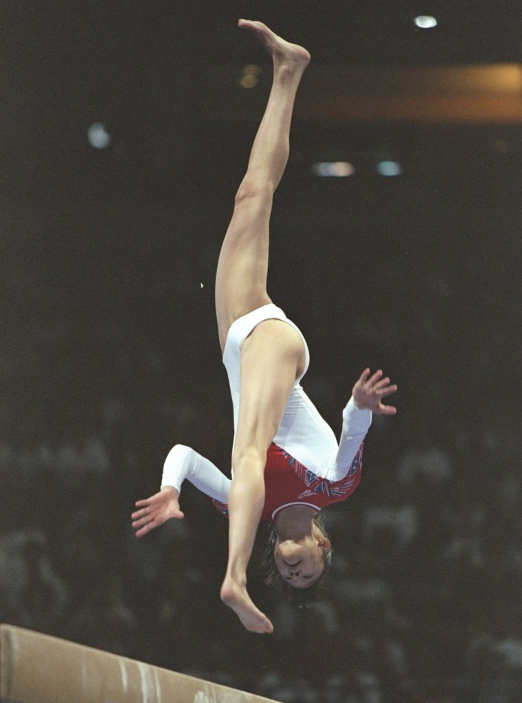 At The US Gymnastics Olympics Trials at the Fleet Center in Boston