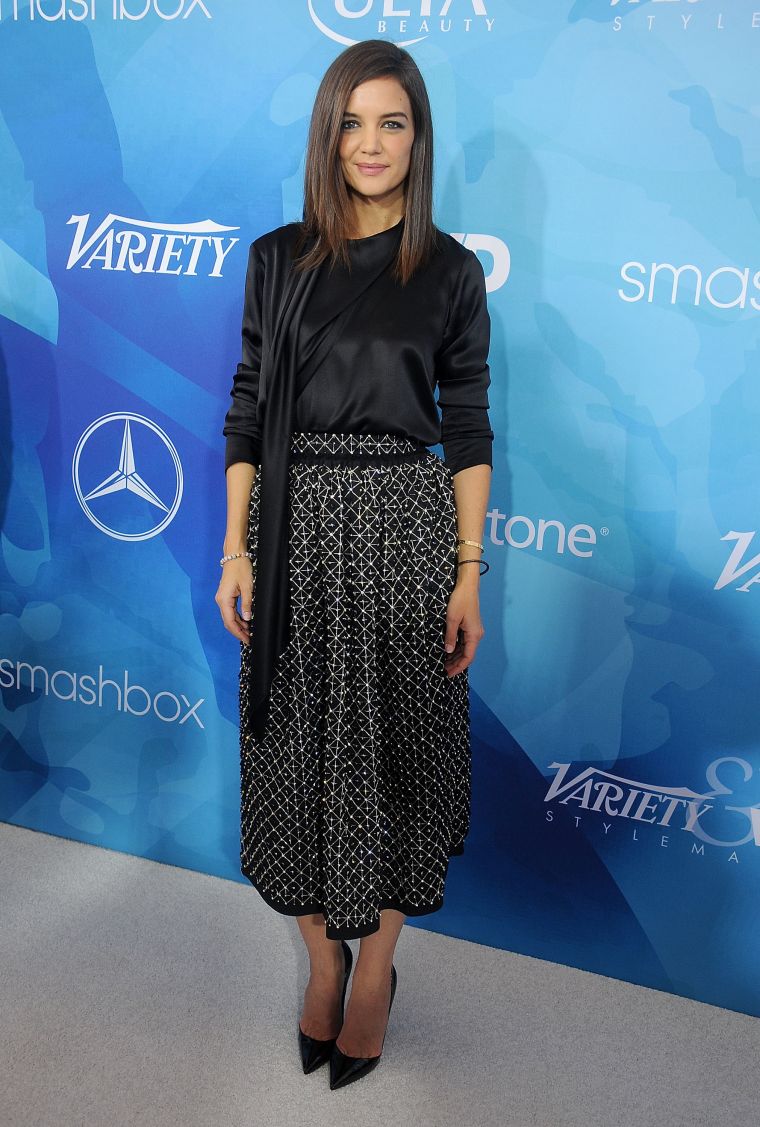 Katie Holmes attends the first annual Variety & WWD StyleMakers luncheon presented by Smashbox Cosmetics