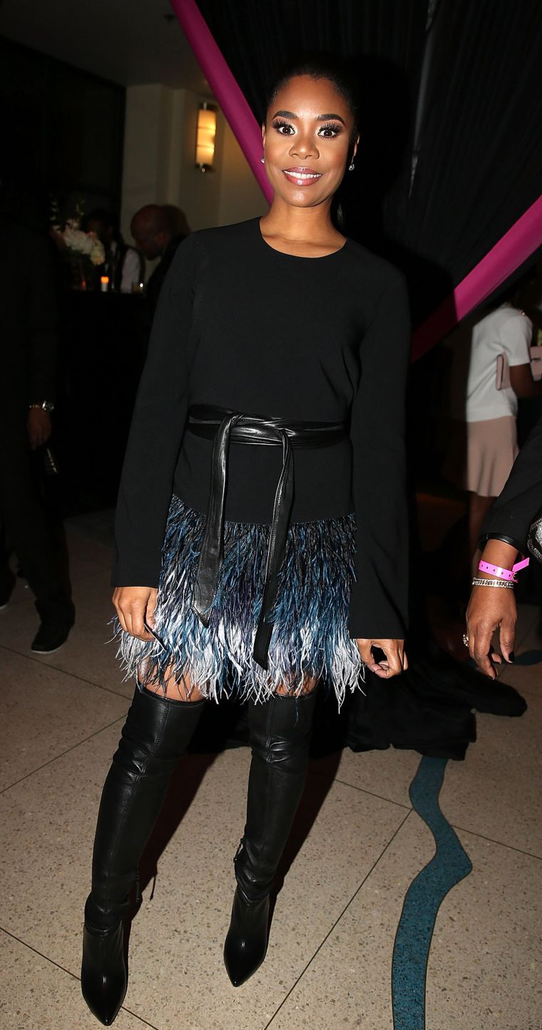 Regina Hall has fun with fringe.