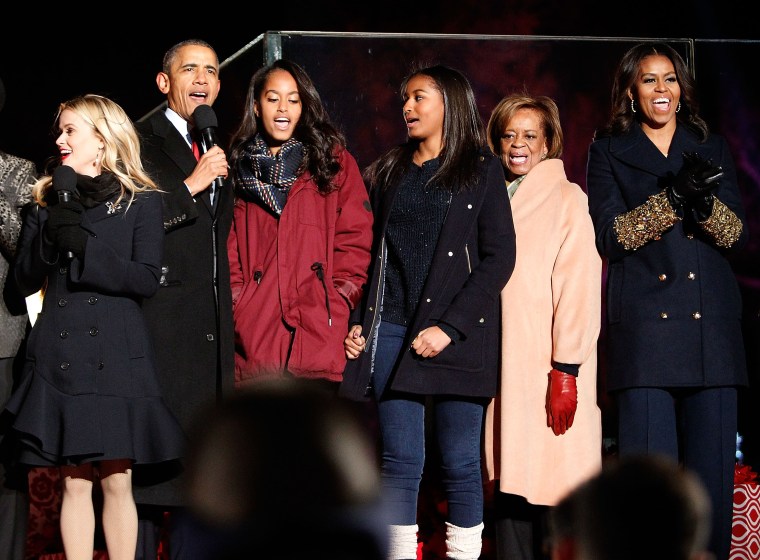 The First Family celebrates the annual Christmas tree lighting