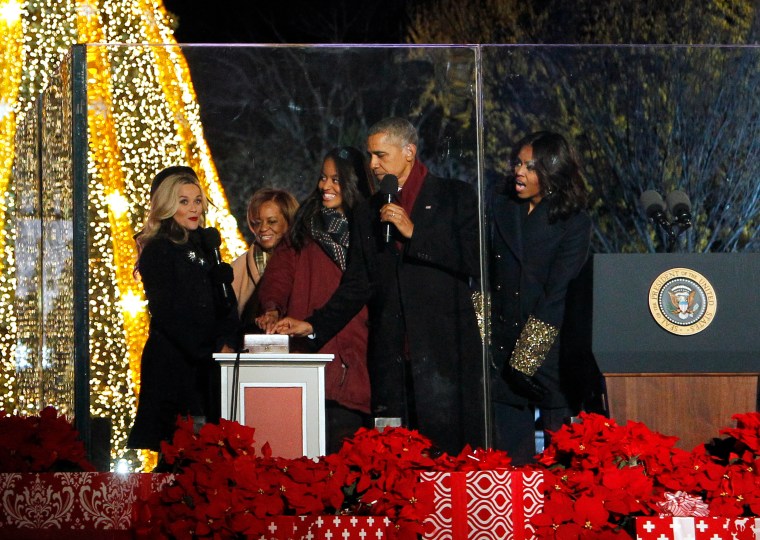 The First Family celebrates the annual Christmas tree lighting