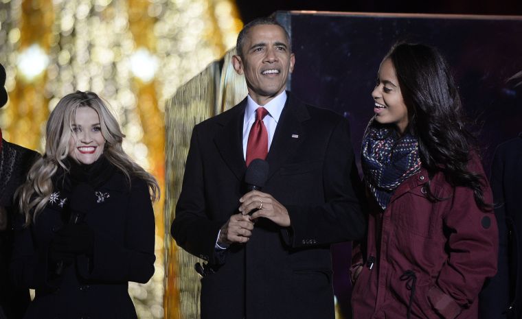 The First Family celebrates the annual Christmas tree lighting