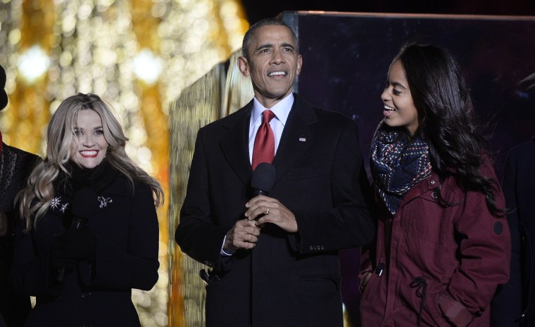 The First Family celebrates the annual Christmas tree lighting