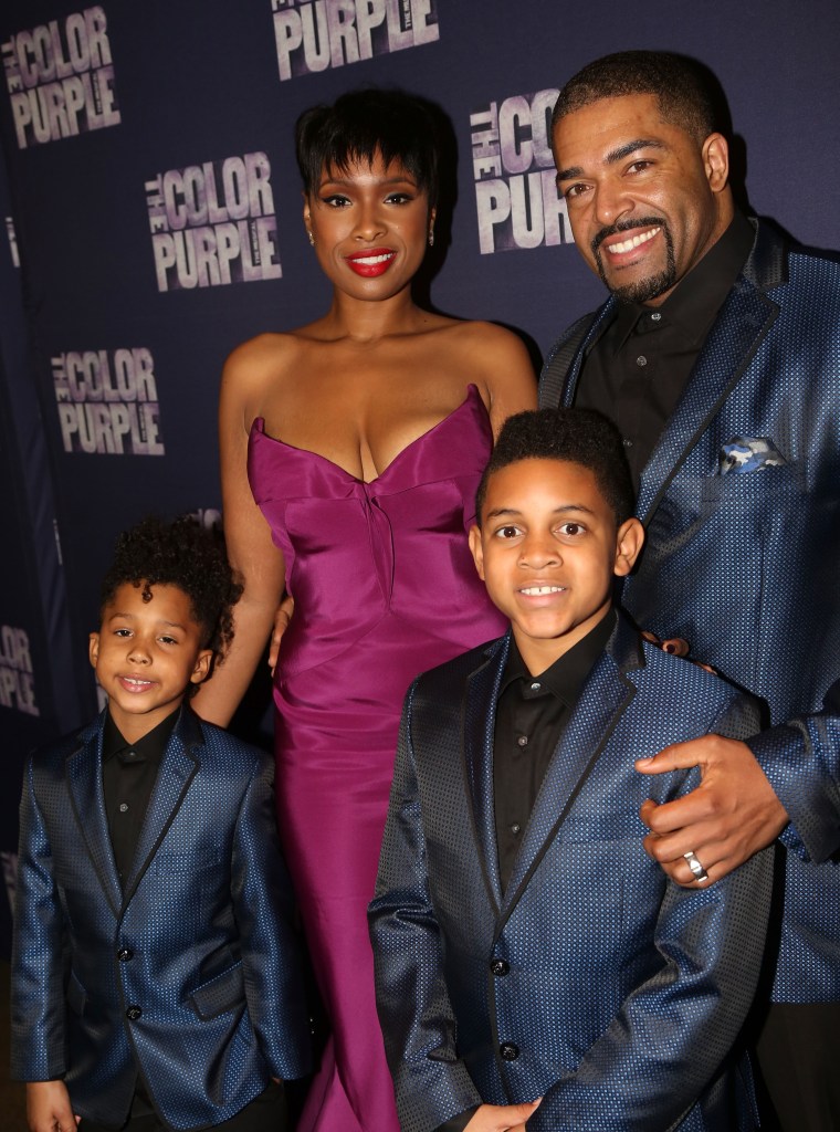 (L-R) David Otunga Jr, Jennifer Hudson, Nephew of Jennifer Hudson and David Otunga