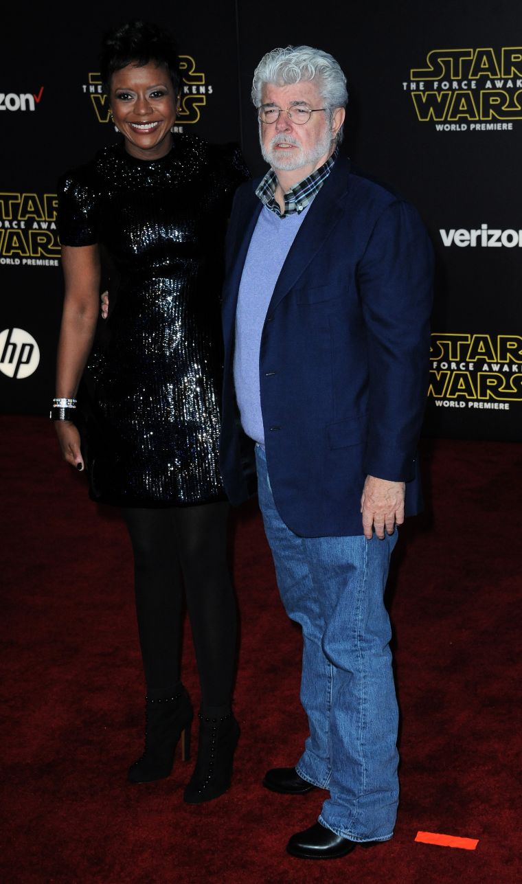 Director George Lucas and wife Mellody Hobson