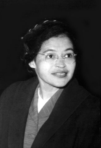Portrait of Rosa Park, who organized the boycott of buses in Montgomery, Alabama, 1955, 20th century, United States, New York, Schomburg Center.