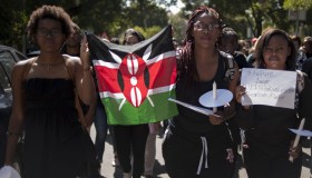 Students rally in solidarity with Kenya University attack victims in Johannesburg