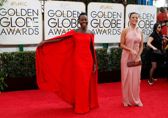BEVERLY HILLS, CA - January 12, 2014 Lupita Nyong'o arrives for the 71st Annual Golden Globe Awa