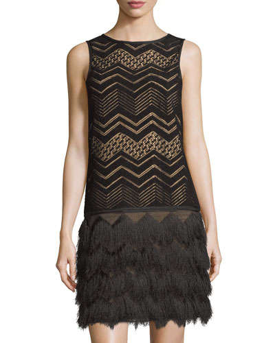 Zigzag Fringe Dress
