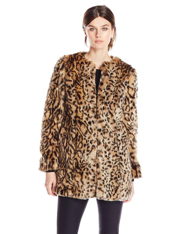Embrace animal print outerwear.