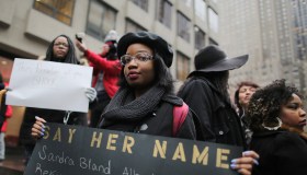 Anti-Anti Beyonce Protest Rally At NFL Headquarters