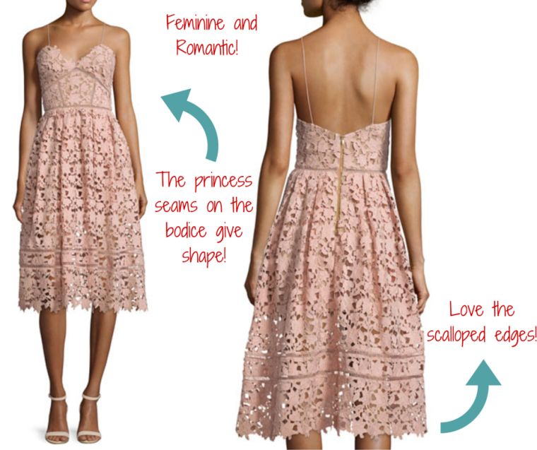 Self Portrait || Azaelea Guipure-Lace Illusion Dress