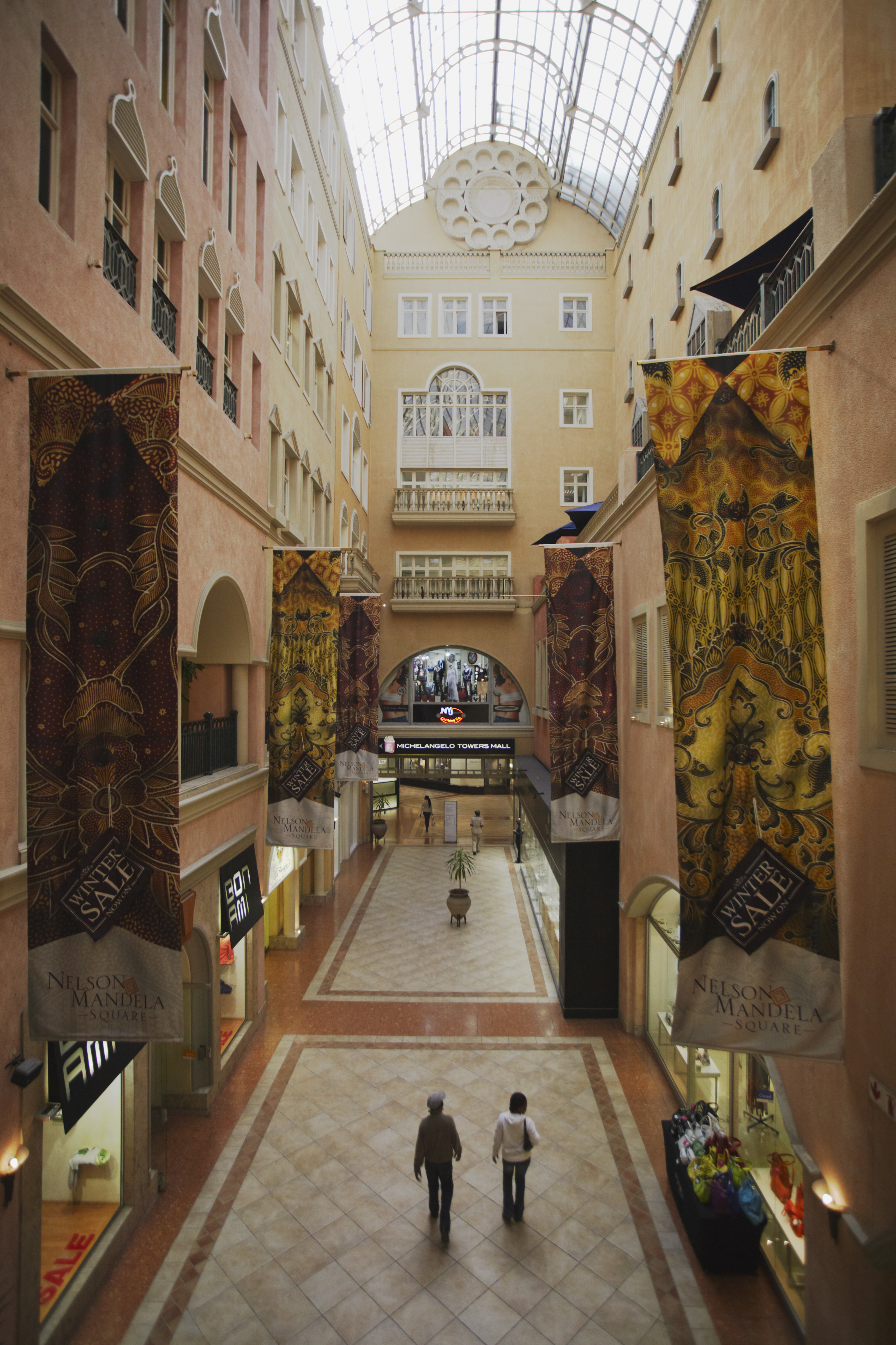 Interior of Nelson Mandela Square Mall, Sandton, Johannesburg, Gauteng, South Africa