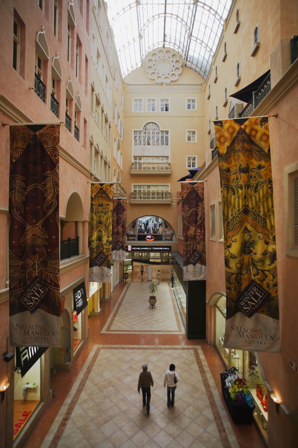 Interior of Nelson Mandela Square Mall, Sandton, Johannesburg, Gauteng, South Africa