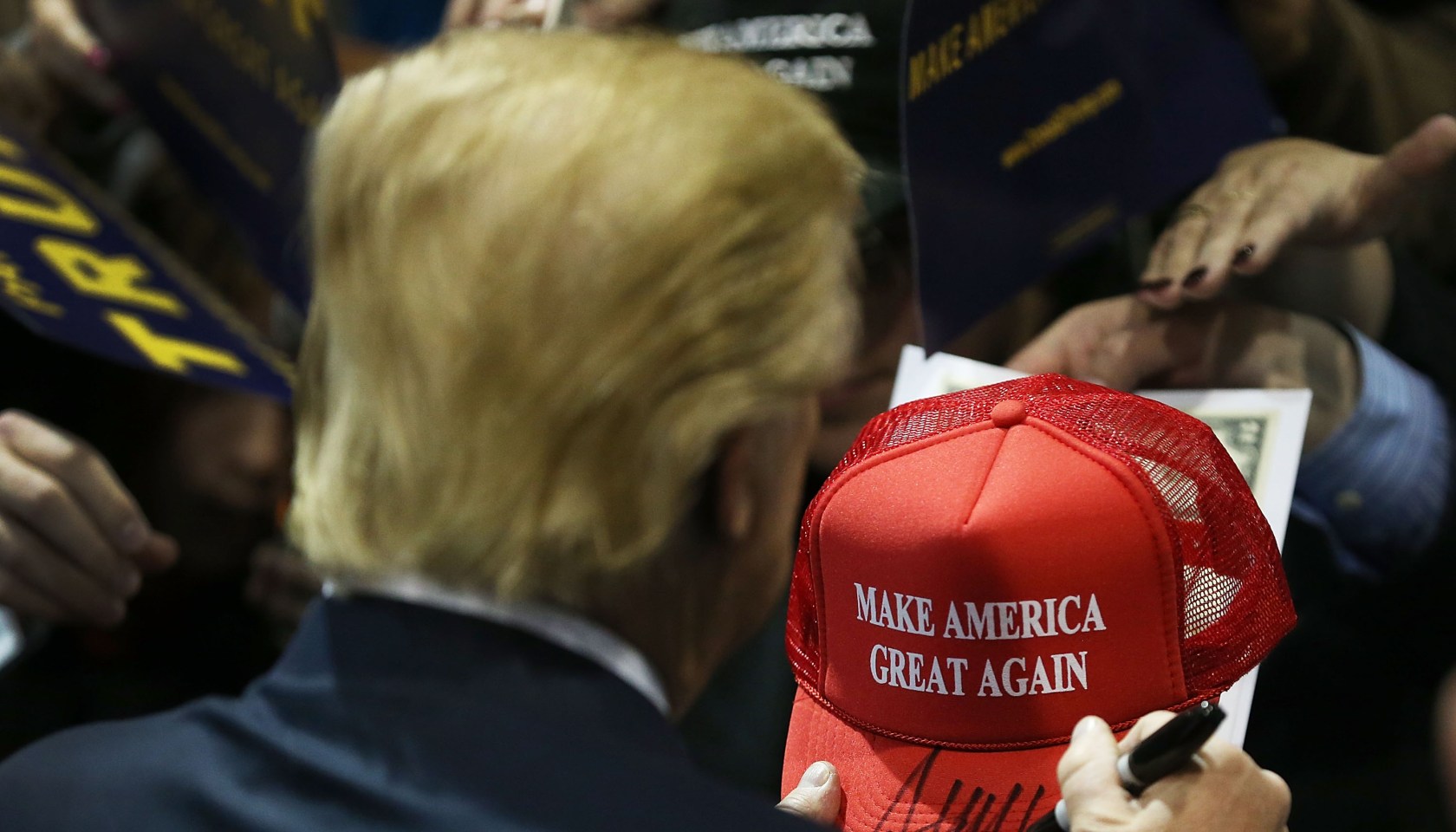 GOP Presidential Candidate Donald Trump Campaigns In Cedar Falls, Iowa
