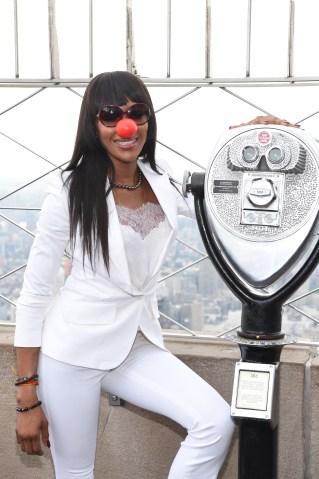 Naomi Campbell Lights Empire State Building in Celebration of Red Nose Day