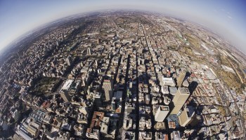 Aerial View of Johannesburg - Fisheye