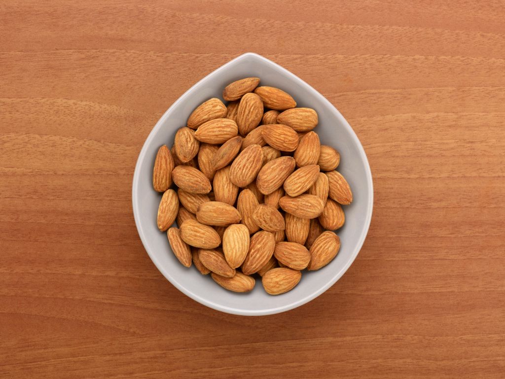 Roasted Almonds In A Bowl