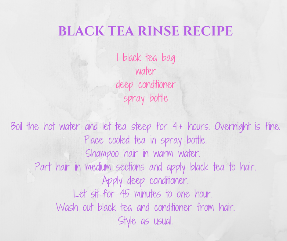 Black tea rinse recipe