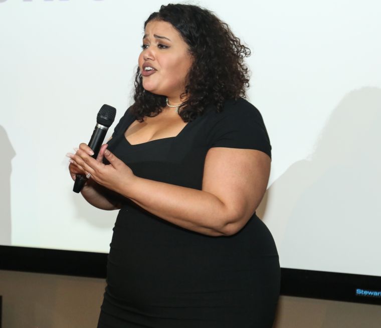 HelloBeautiful’s Editorial Director Allison McGevna speaks during Q&A