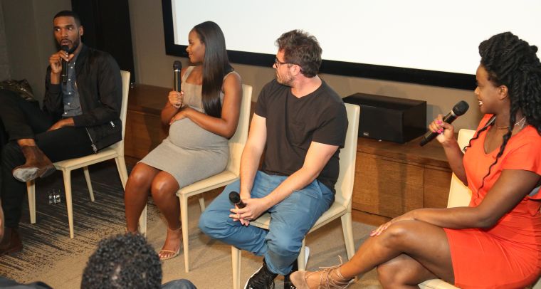 Keyaira Kelly moderates panel with director Richard Tanne, Tika Sumpter, and Parker Sawyers